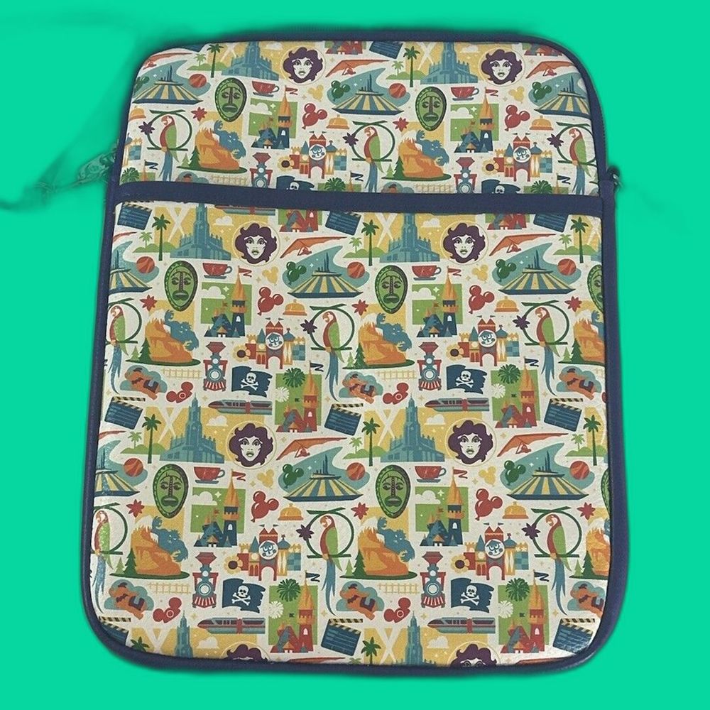 DISNEY PARKS Icons Padded Crossbody Tablet Case Purse Handbag D Tech Kingdom WDW
